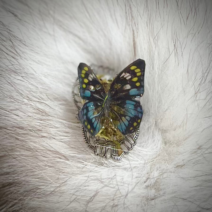 Blue Butterfly Ring