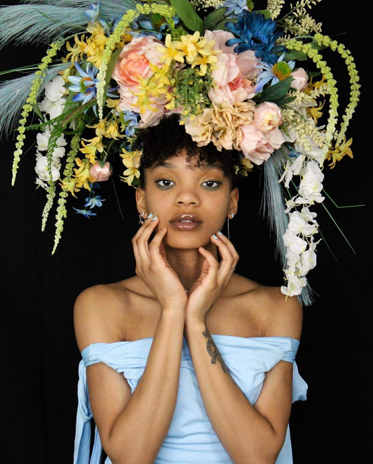 Cascade of Floral Headdress